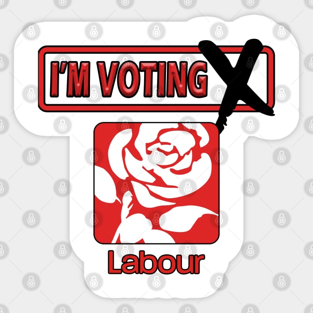 I'm Voting Labour Sticker by Perfect Sense